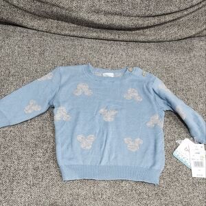 Disney Baby Mickey Mouse SOFT Crewneck Sweater NEW